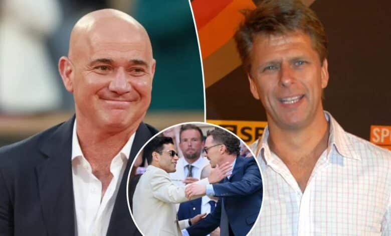 Andre Agassi snaps at commentator over celebrity Wimbledon questions