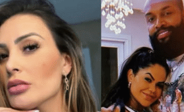 Andressa Urach dá beijo triplo em Nego Di e esposa -  (crédito: Redes Sociais)