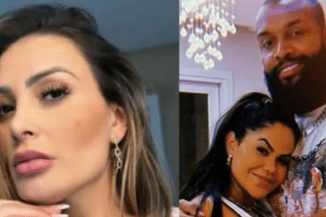 Andressa Urach dá beijo triplo em Nego Di e esposa - (crédito: Redes Sociais)