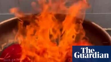 Trump supporters burn Maga hats after he dismisses Epstein files furor as ‘hoax’