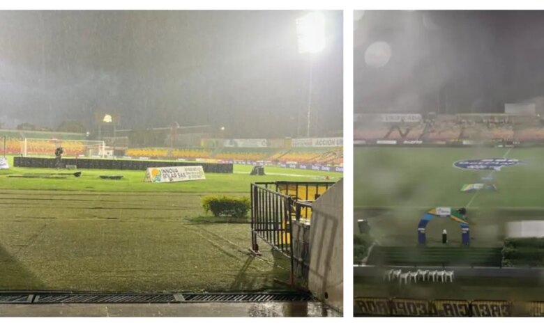 Partido Atlético Bucaramanga vs. Boyacá Chicó, suspendido por torrencial aguacero y tormenta eléctrica