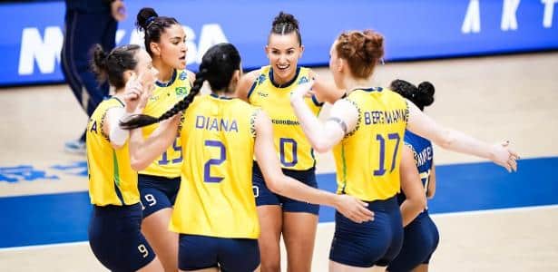 Seleção brasileira feminina de vôlei venceu a Polônia pela VNL