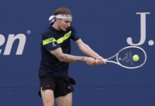 Alexander Bublik in action ahead of the ATP Antwerp Open.