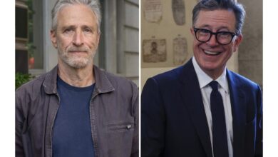 The Paramount comics, Colbert and Stewart, are sharp critics of the '60 Minutes' deal