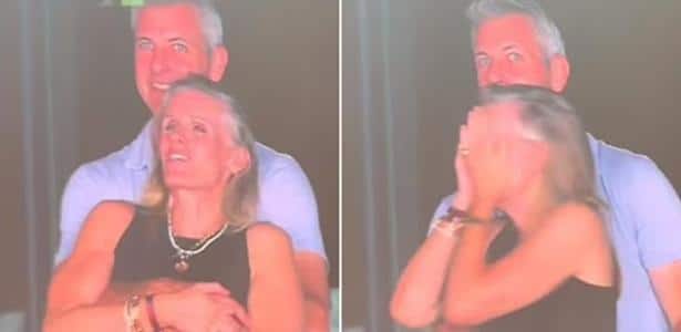 Flagra de suposta traição em show do Coldplay bomba na web