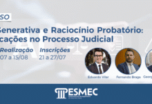Esmec realizarÃ¡ curso sobre RaciocÃ­nio ProbatÃ³rio com a InteligÃªncia ArtificialÂ 
