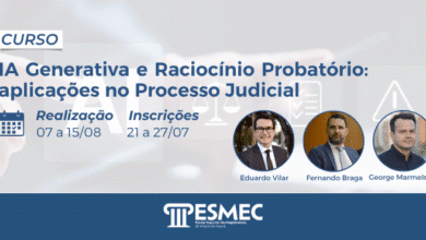 Esmec realizarÃ¡ curso sobre RaciocÃ­nio ProbatÃ³rio com a InteligÃªncia ArtificialÂ 