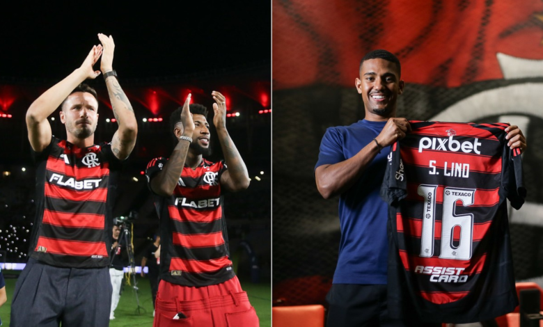 Flamengo relaciona trio de reforços Samuel Lino, Saúl e Emerson Royal para jogo contra Atlético-MG