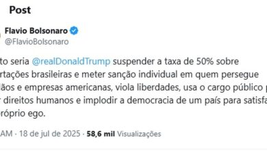 Após operação contra Bolsonaro, Flávio diz que seria 'justo' suspender tarifaço e 'meter' sanção individual
