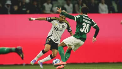 Gustavo Scarpa em Palmeiras 3×2 Atlético no Brasileiro 2025 – Foto: Pedro Souza/Galo