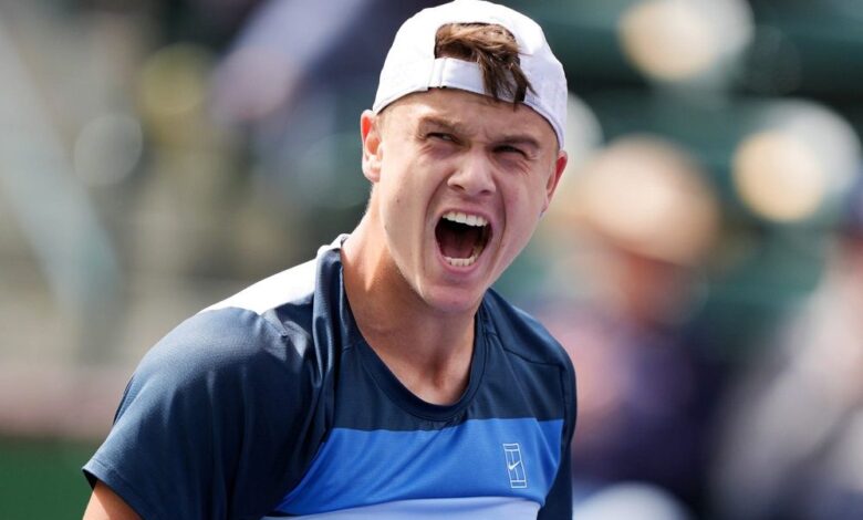 Holger Rune defeated Tallon Griekspoor in a quarterfinal match on Stadium 2 at the BNP Paribas Open in Indian Wells, Calif., on Thurs., March 13, 2025.
