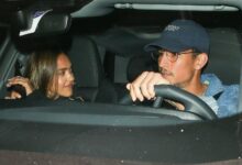 Jessica Alba and Danny Ramirez were photographed leaving Alba restaurant in West Hollywood, enjoying a cozy night out together.