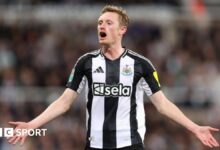 Sean Longstaff playing for Newcastle
