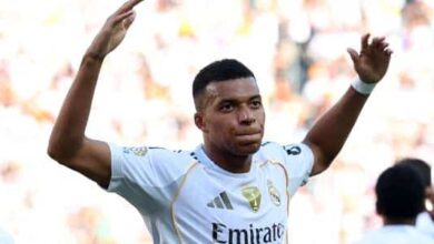 Mbappé comemora gol em Real Madrid x Borussia Dortmund, jogo do Mundial