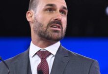 Eduardo Bolsonaro durante conferência conservadora nos Estados Unidos