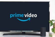 Amazon Prime Video logo on TV screen