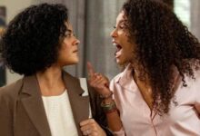 Maria de Fátima (Bella Campos) e Raquel (Taís Araujo) em