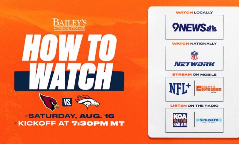 How to Watch: Broncos vs Cardinals