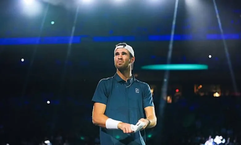 Karen Khachanov confidently began his campaign at the Paris Masters by crushing Ethan Quinn