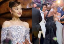 Ariana Grande Charged by Fan in Singapore in Scary Red Carpet Moment