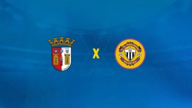 Escudos de Braga x Nacional, que se enfrentam neste domingo (23)