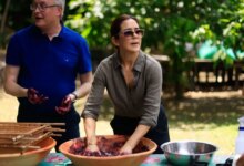 COP30: rainha Mary da Dinamarca amassa açaí e promove jantar em Belém