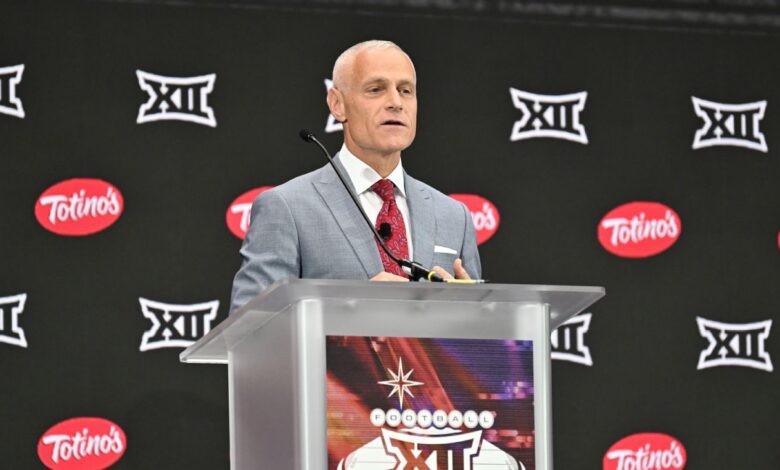 Big 12's Brett Yormark calls out Notre Dame's Pete Bevacqua