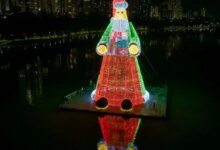 Cidade no Paraná pode entrar no Guinness Book com maior Papai Noel do mundo