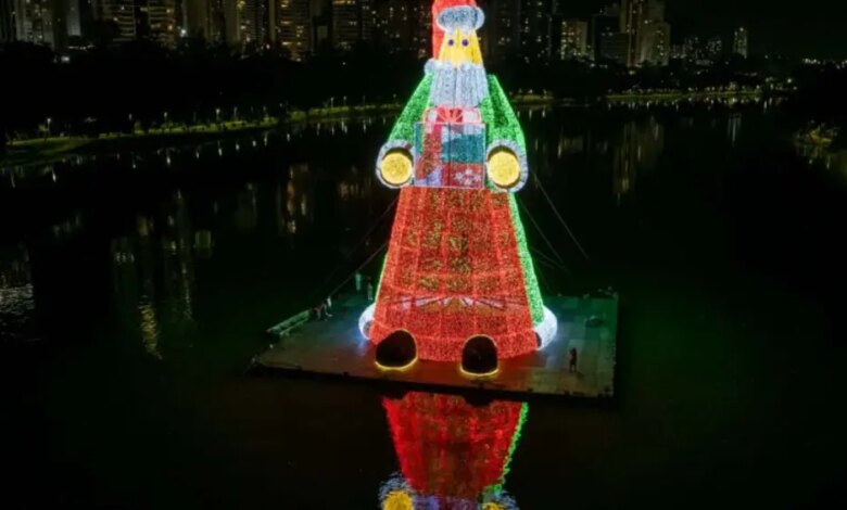 Cidade no Paraná pode entrar no Guinness Book com maior Papai Noel do mundo