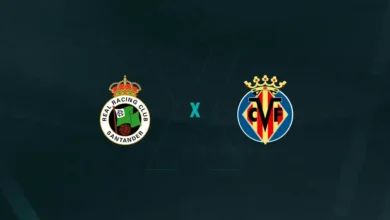 Escudos de Racing Santander x Villarreal, que se enfrentam pela Copa do Rei
