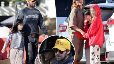 Ryan Gosling e Eva Mendes são vistos em passeio em Montecito