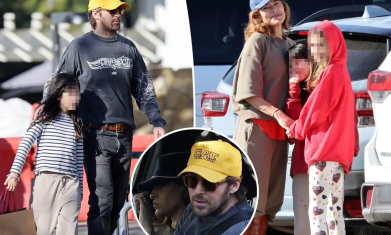 Ryan Gosling e Eva Mendes são vistos em passeio em Montecito
