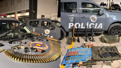 Homem é preso com arsenal de guerra em pousada de São Paulo; veja imagens