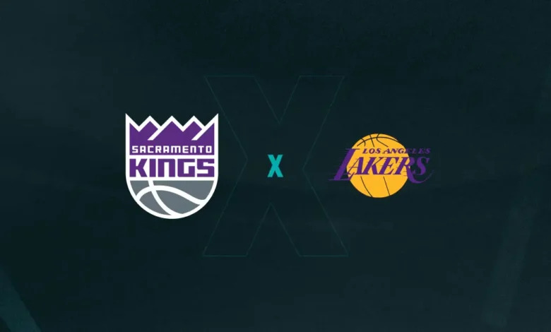 Escudos de Sacramento Kings x Los Angeles Lakers